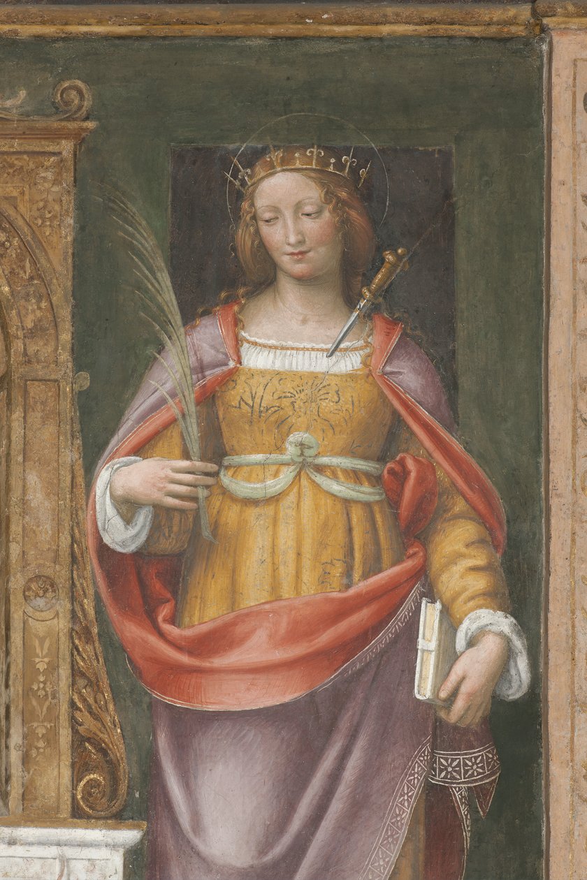 Den hellige Justina av Bernardino Luini
