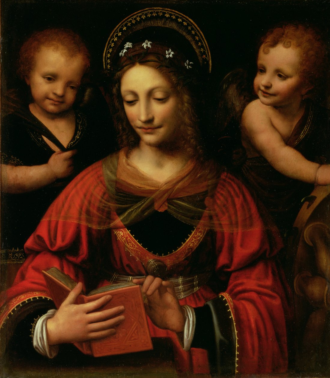 St. Catherine, 1527-31 (olje på lerret overført fra panel) av Bernardino Luini