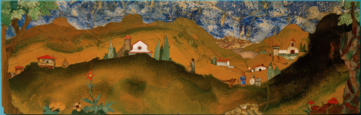 Toskansk landskap av Bernardino Barbatelli