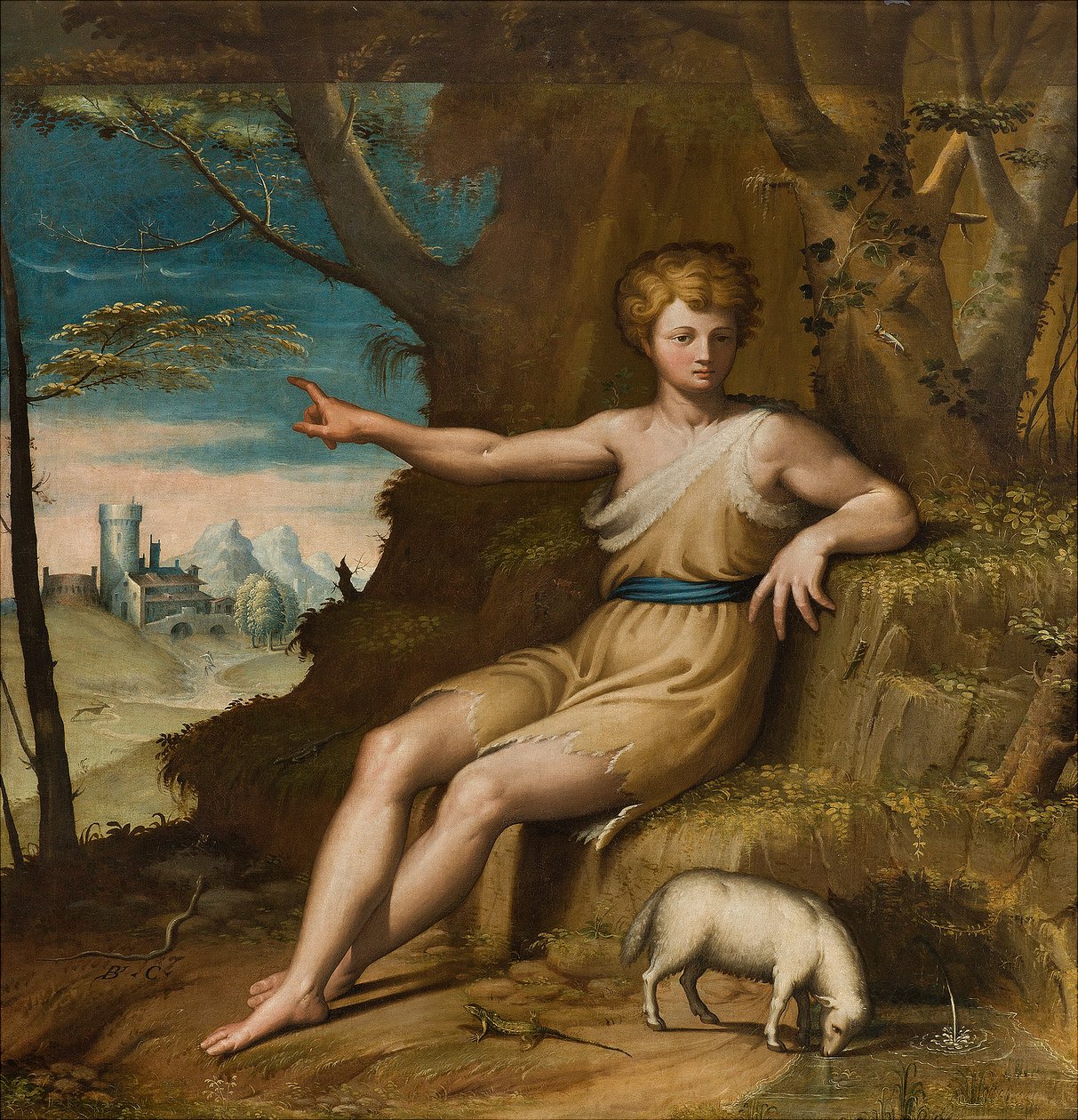 Kapellet til Vår Frue av folket, andre span sørsiden, Bernardino Campi, San Giovanni nel Desert 1569 av Bernardino Campi