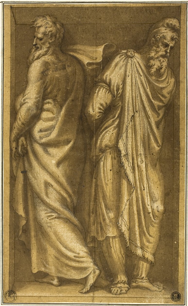 To stående fanger i en nisje av Bernardino Campi