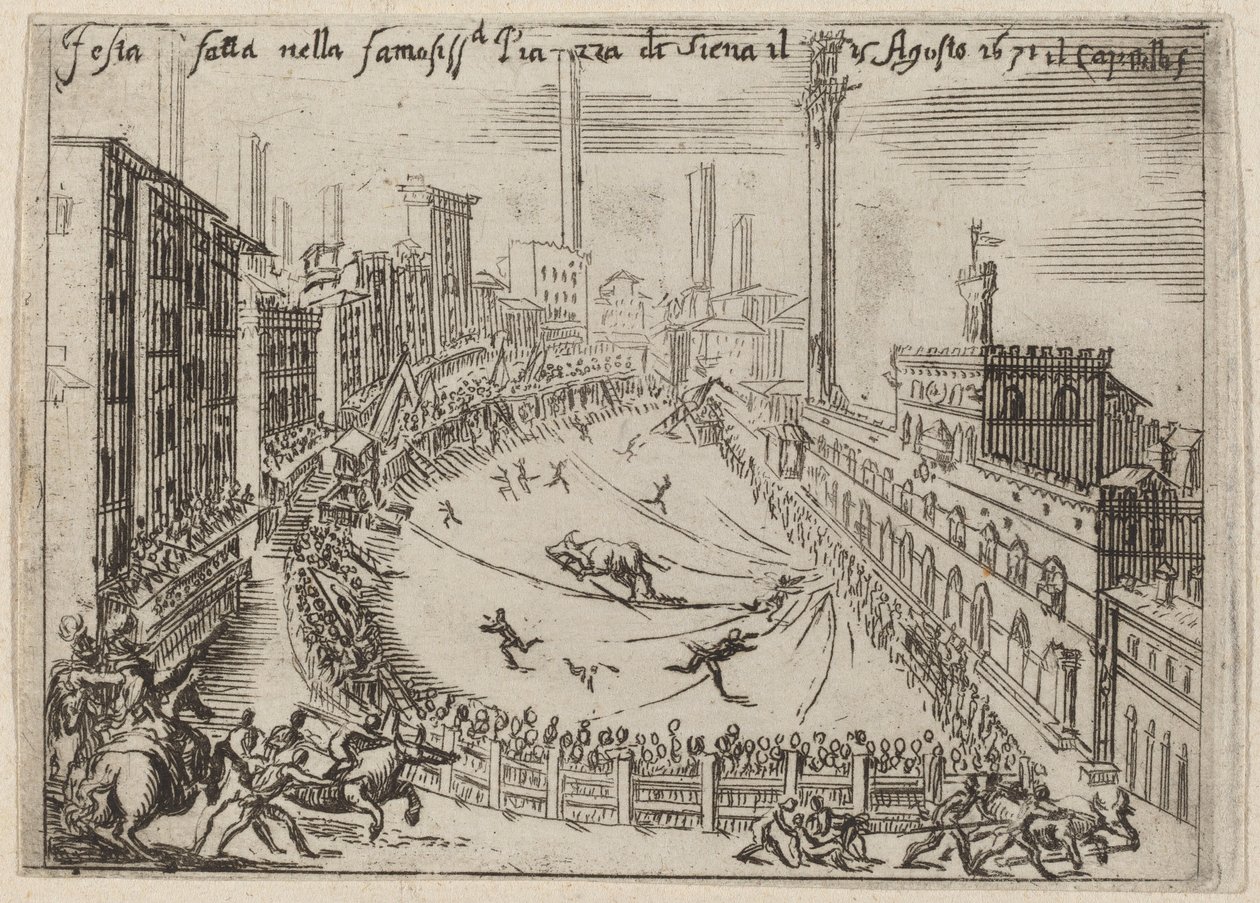 Piazza, Siena av Bernardino Capitelli