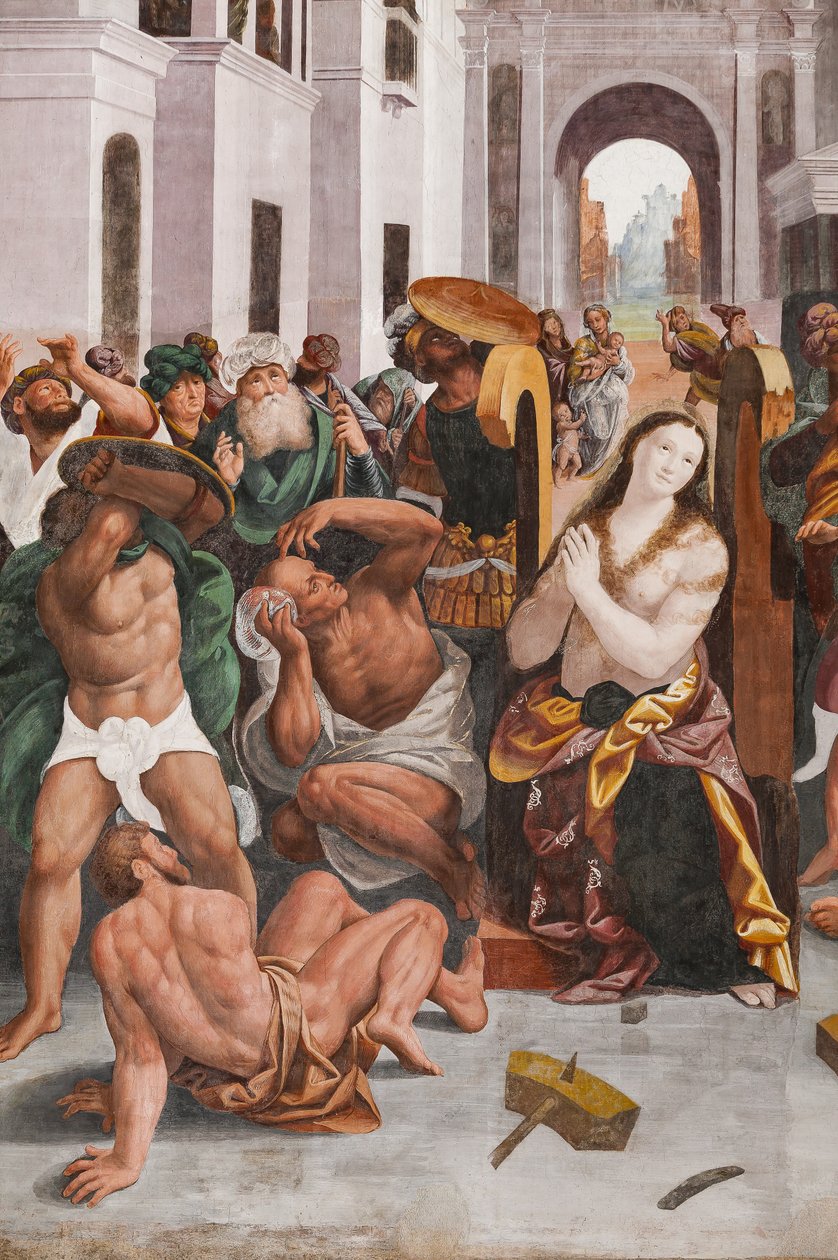 Detalj av The Martyrdom of Saint Catherine (fresco) av Bernardino Lanino