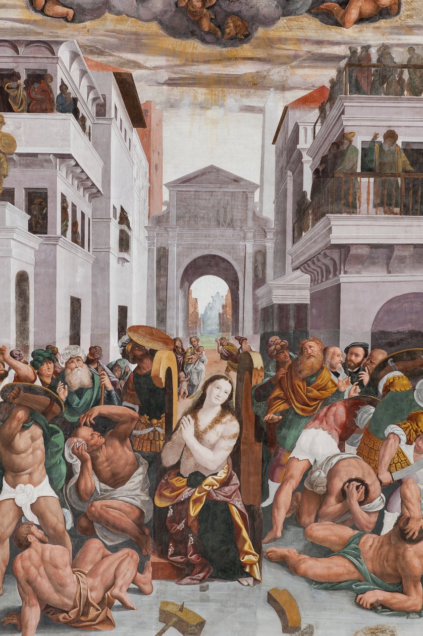Detalj av The Martyrdom of Saint Catherine (fresco) av Bernardino Lanino