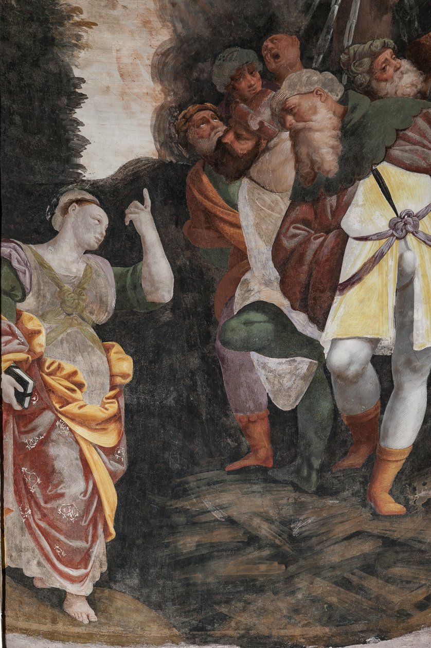 Detalj av The Martyrdom of Saint Catherine (fresco) av Bernardino Lanino