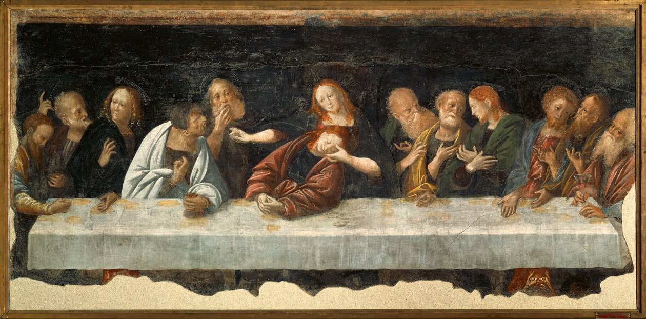 Italia, Vercelli, Nattverd-maleri av Bernardino Lanino