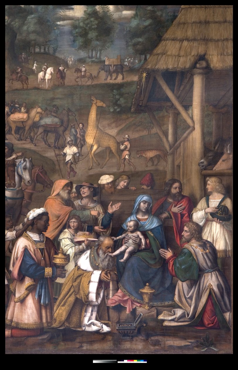 Tilbedelse av magiene, 1513 av Bernardino Luini