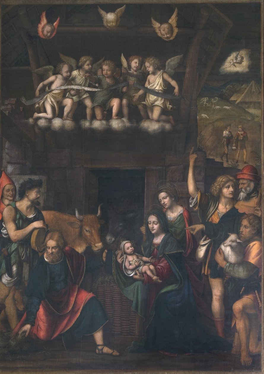 Tilbedelse av hyrdene av Bernardino Luini
