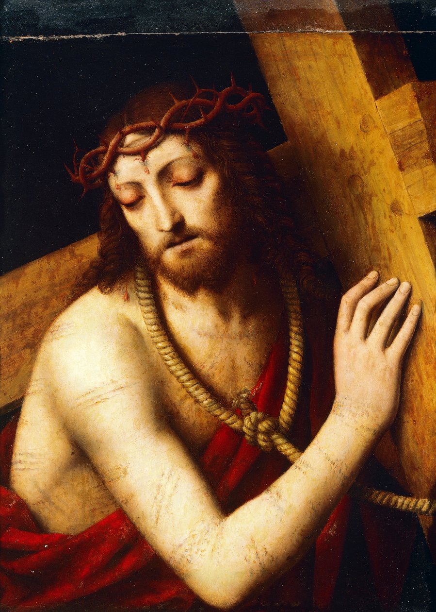 Kristus bærende kors av Bernardino Luini (ca. 1481-ca. 1532) av Bernardino Luini