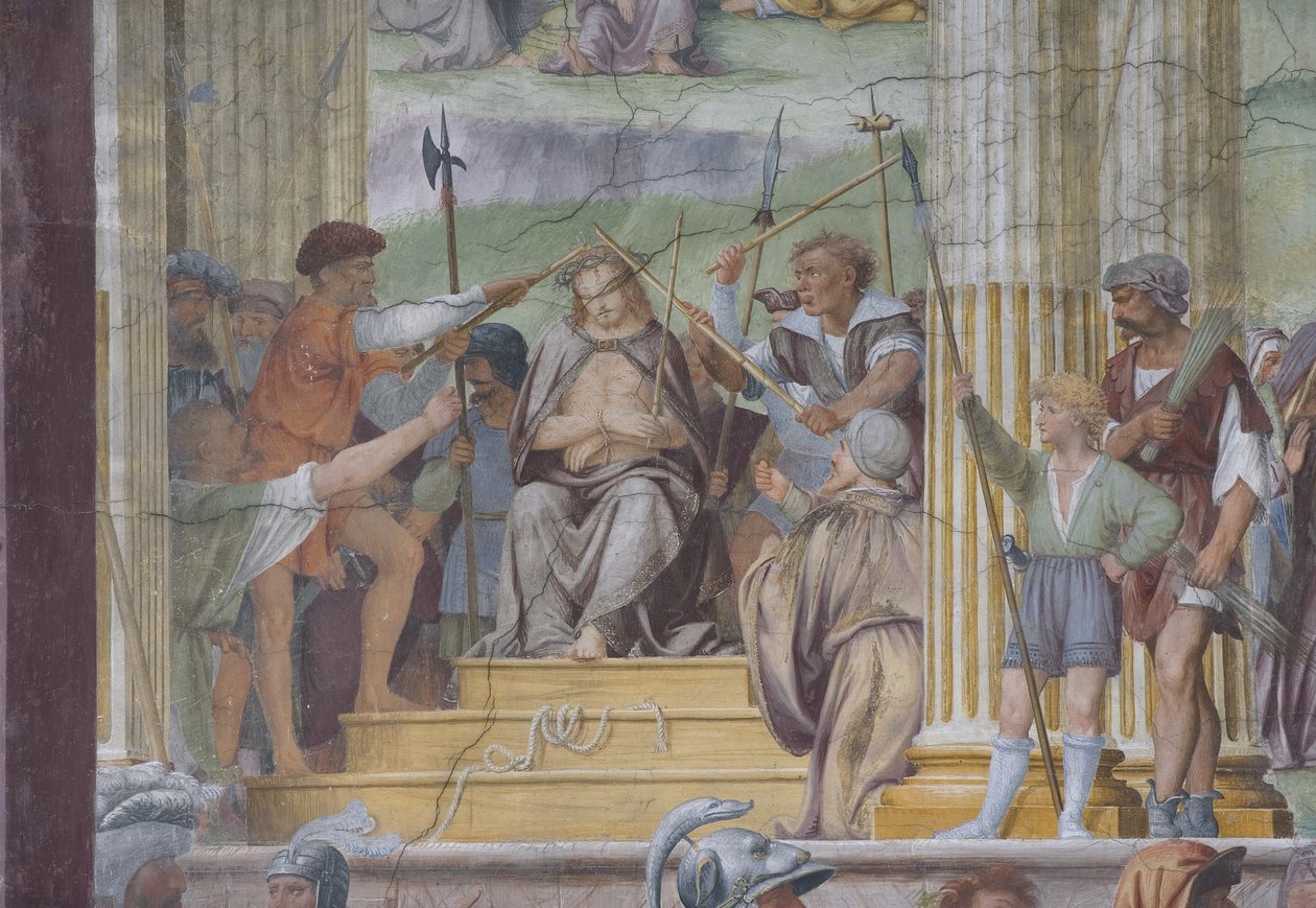 Detalj av Kristi lidenskap og korsfestelse av Bernardino Luini
