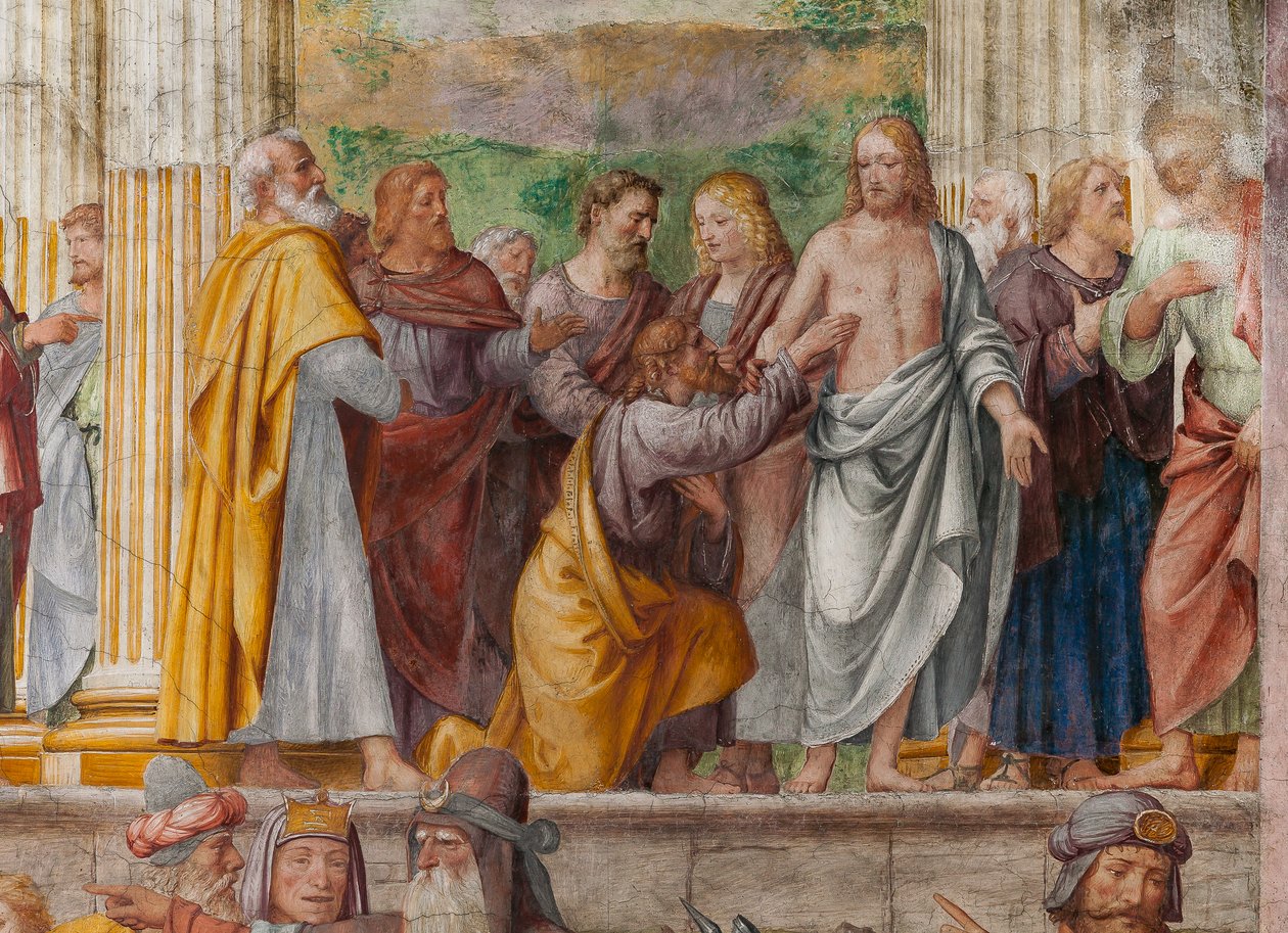Detalj av Kristi lidenskap og korsfestelse av Bernardino Luini