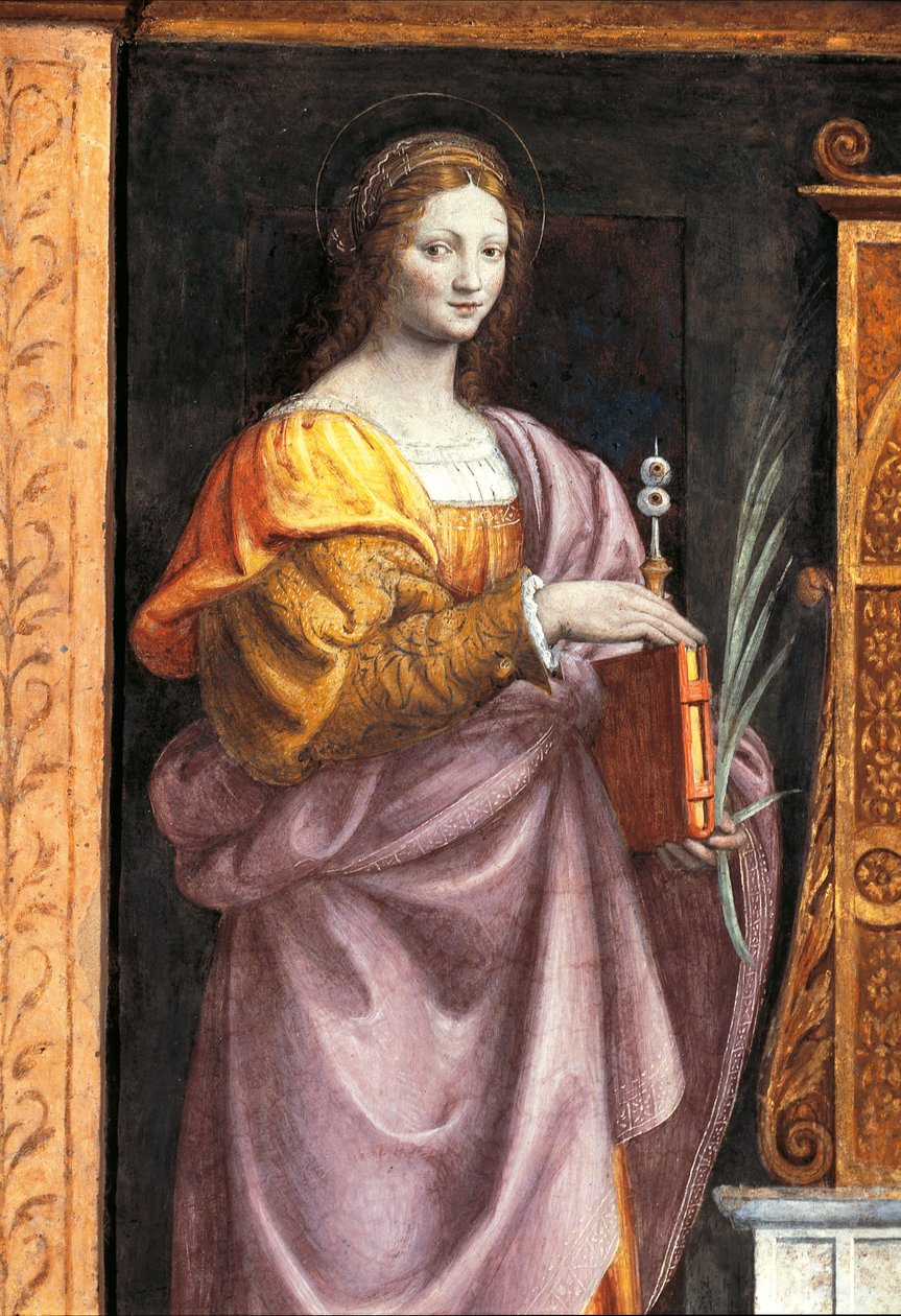 Italia, Milano, Saint Maurice kirke ved det store klosteret, Saint Lucia av Bernardino Luini
