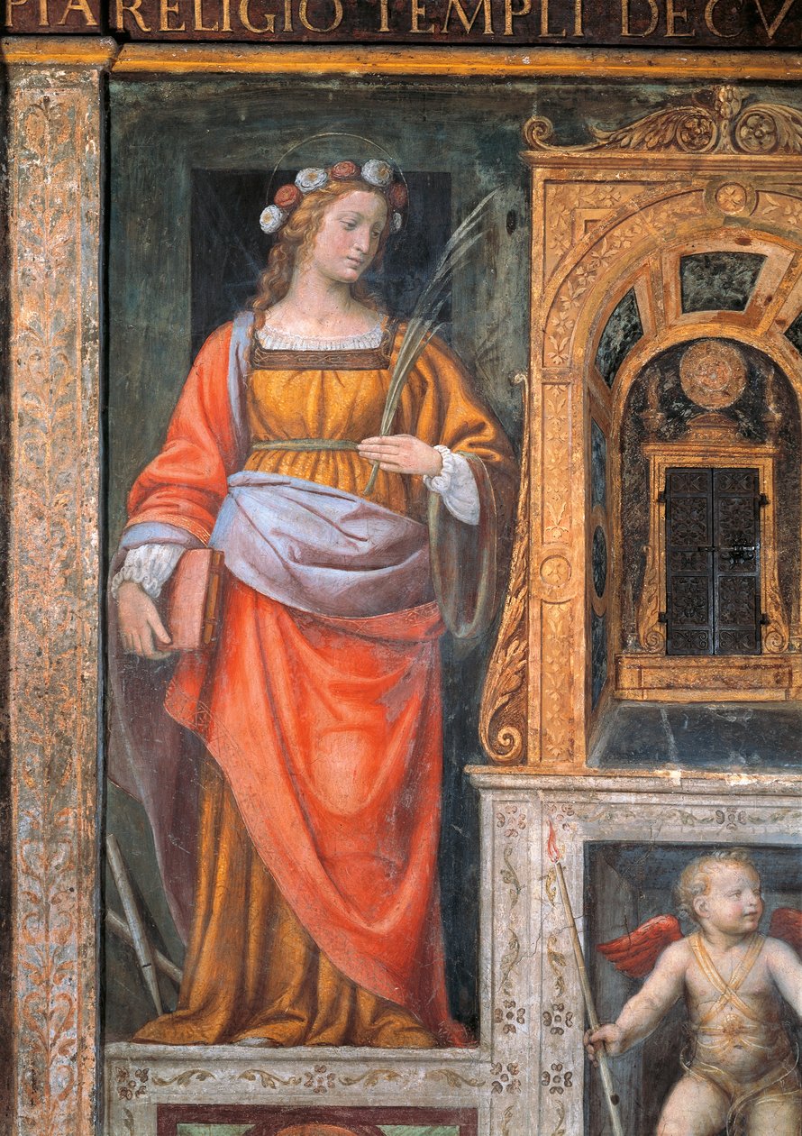 Italia, Milano, Saint Maurice-kirken ved Maggiore-klosteret, Santa Cecilia av Bernardino Luini