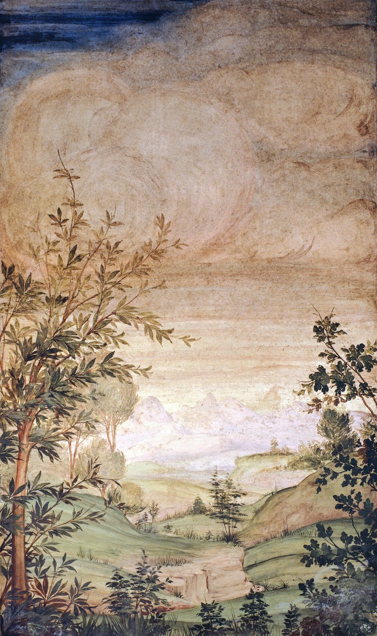 Italia, Milano, San Maurizio-kirken, Landskap av Bernardino Luini