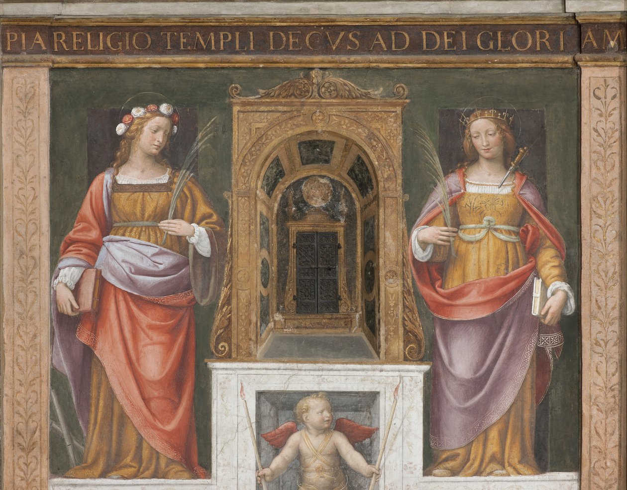Saint Rosa og Saint Giustina av Bernardino Luini