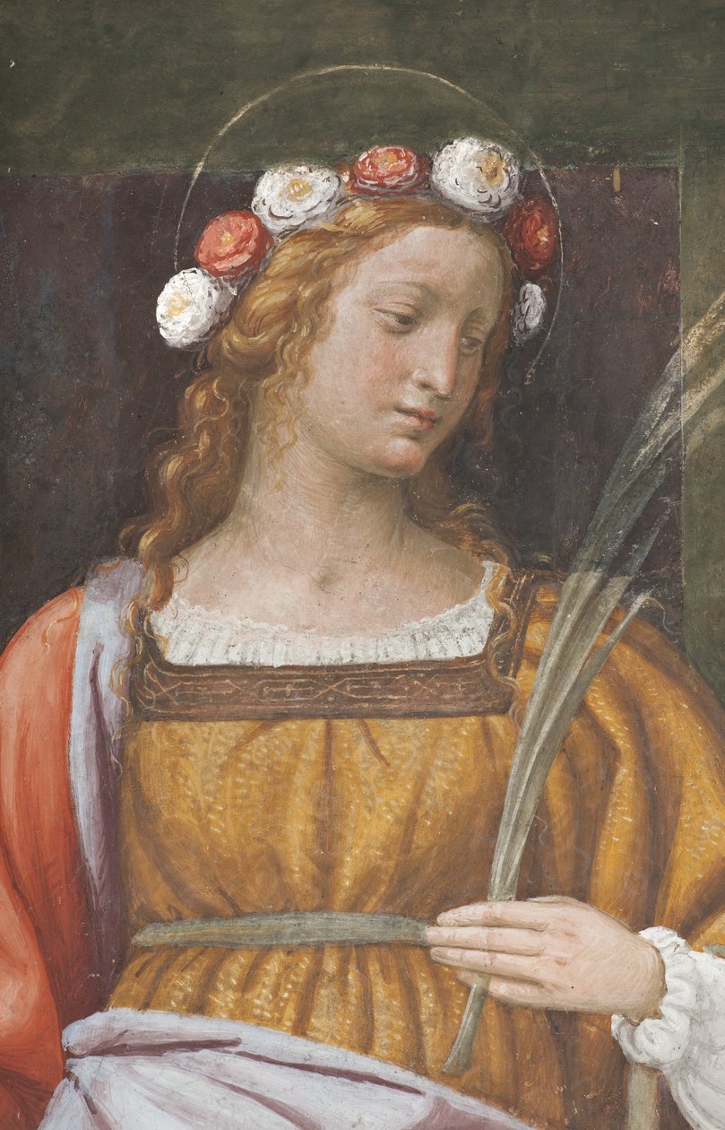 Saint Rose (detalj av 3497195) av Bernardino Luini