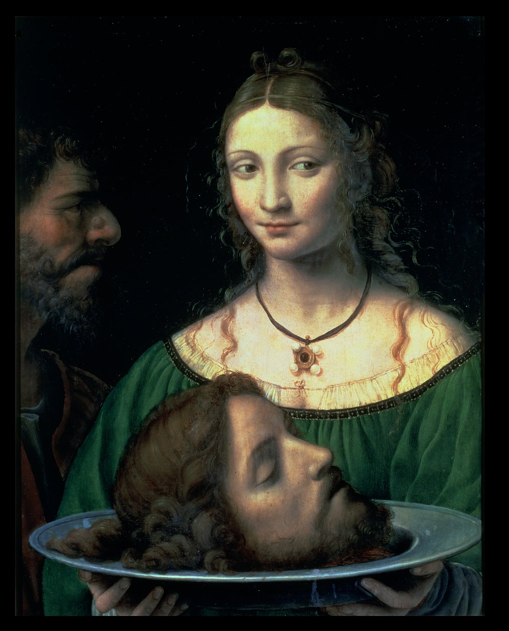 Salome med hodet til døperen Johannes, ca. 1525-30 (panel) av Bernardino Luini