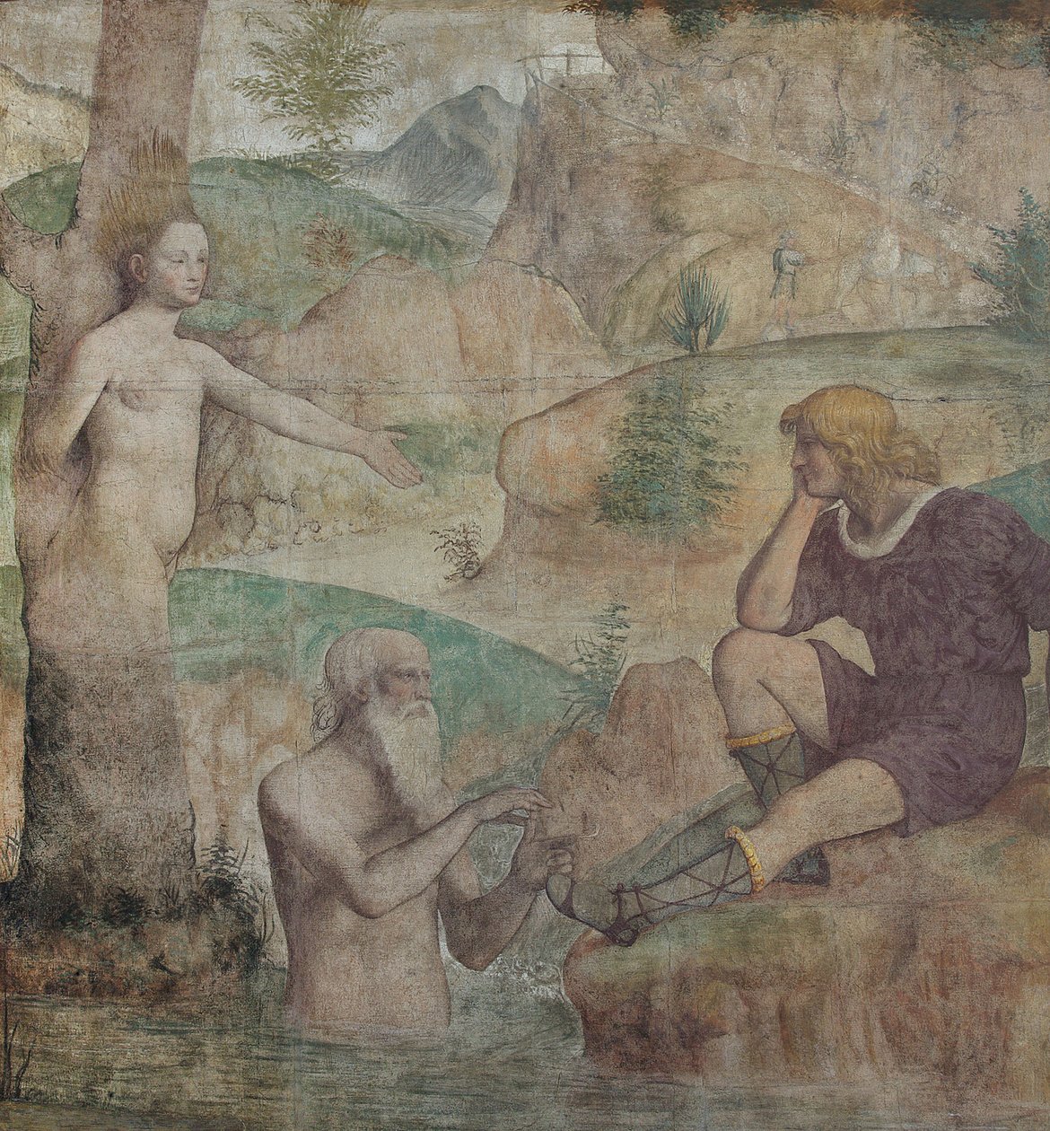 Alvorlig trøstet av Driope og Tavaiano, 1513-1514. av Bernardino Luini