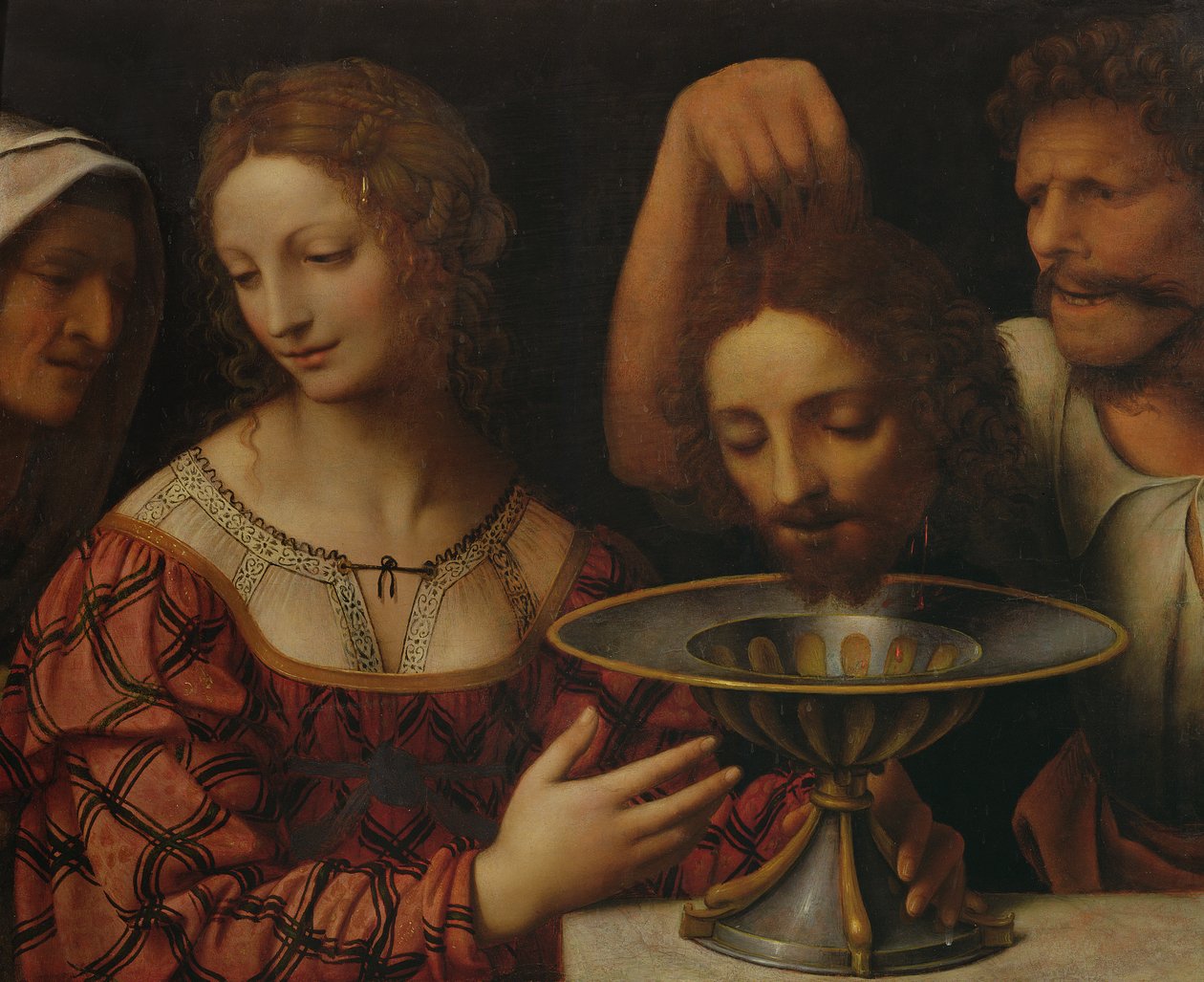 Bøddelen presenterer Herodias med hodet til døperen Johannes, 1527 av Bernardino Luini