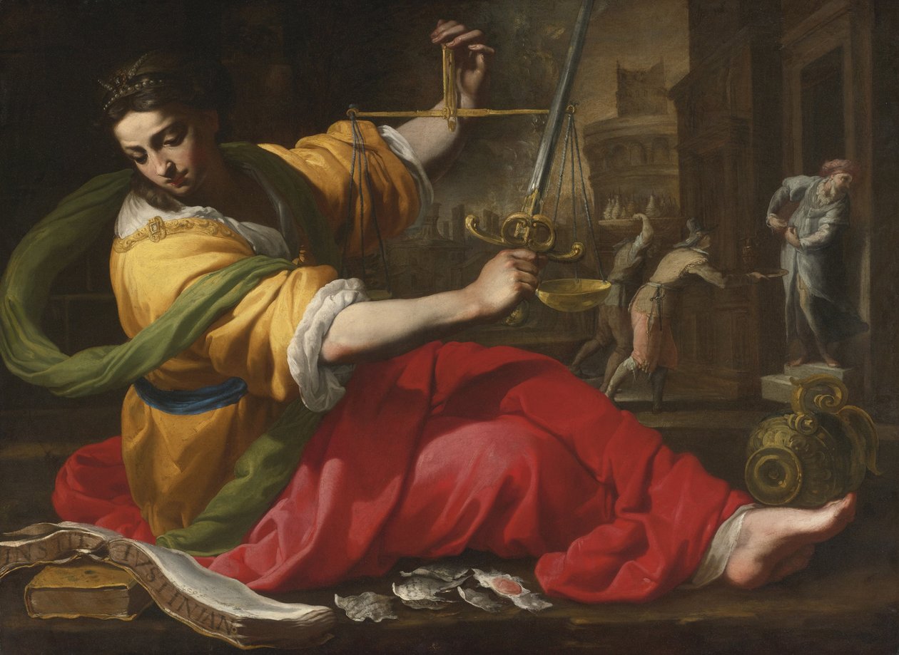 Allegory of Justice, 1656 av Bernardino Mei