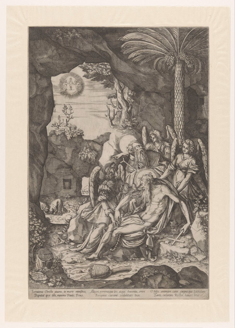 Saint Anthony oppdager liket av Saint Paul Eremitten av Bernardino Passeri