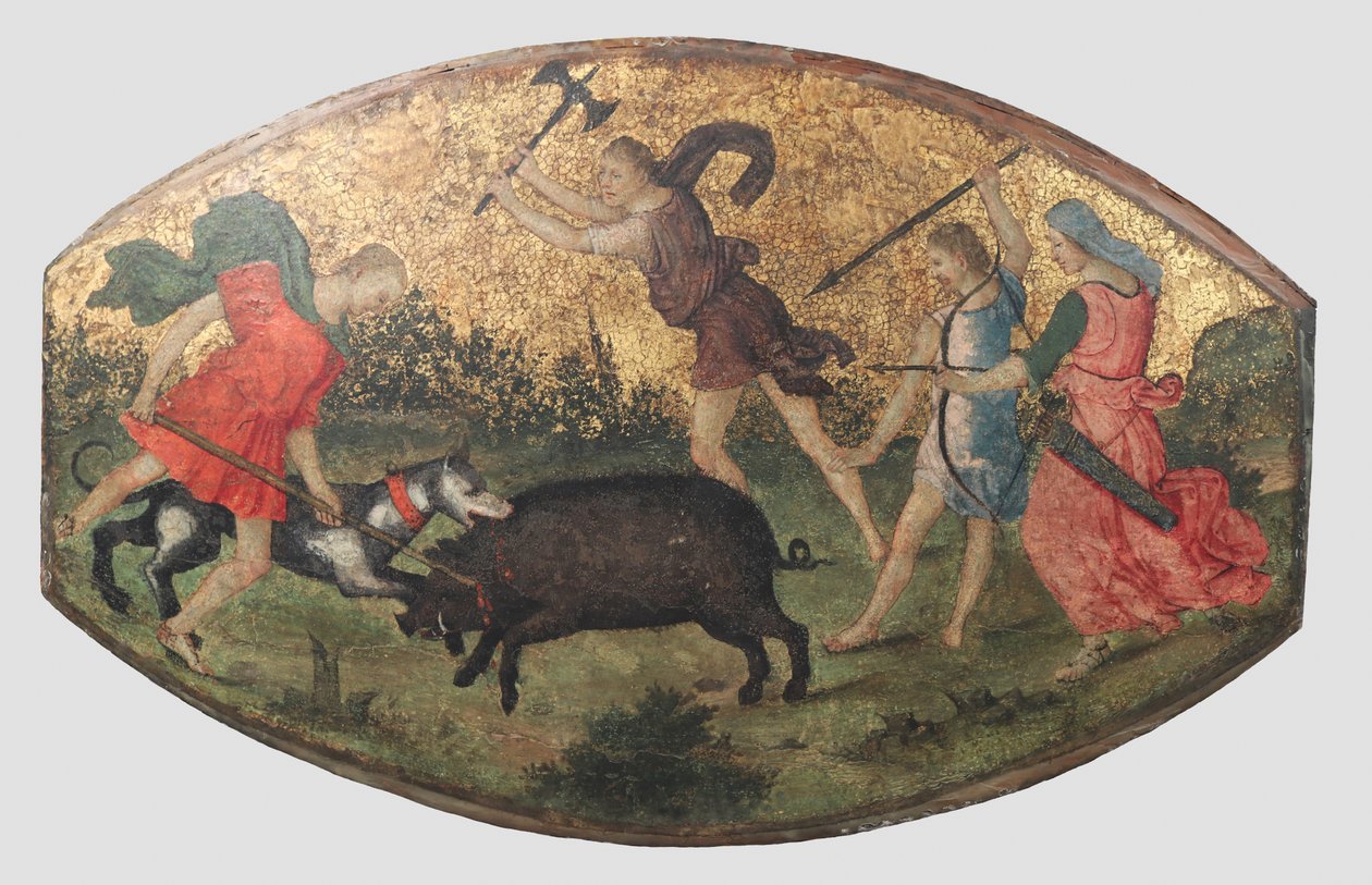 Jakt på Calydonian Boar, ca. 1509. av Bernardino Pinturicchio