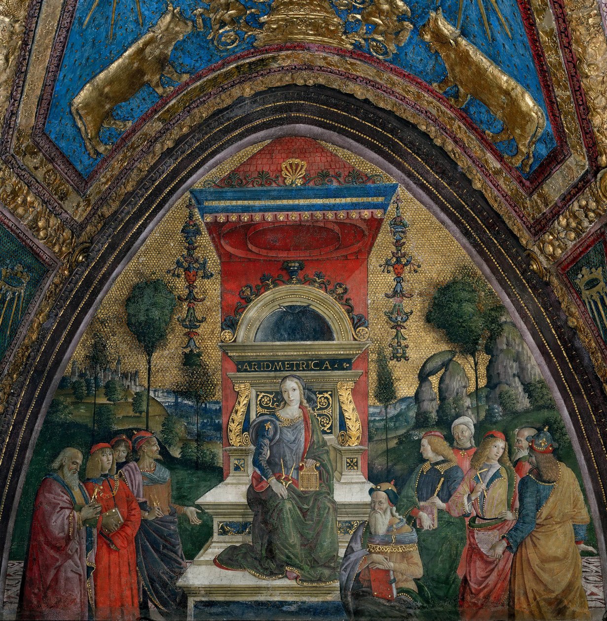 Aritmetikken, 1492-1494. av Bernardino Pinturicchio