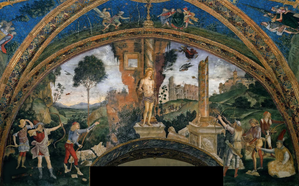 Martyrdommen til Saint Sebastian, 1492-1495. av Bernardino Pinturicchio