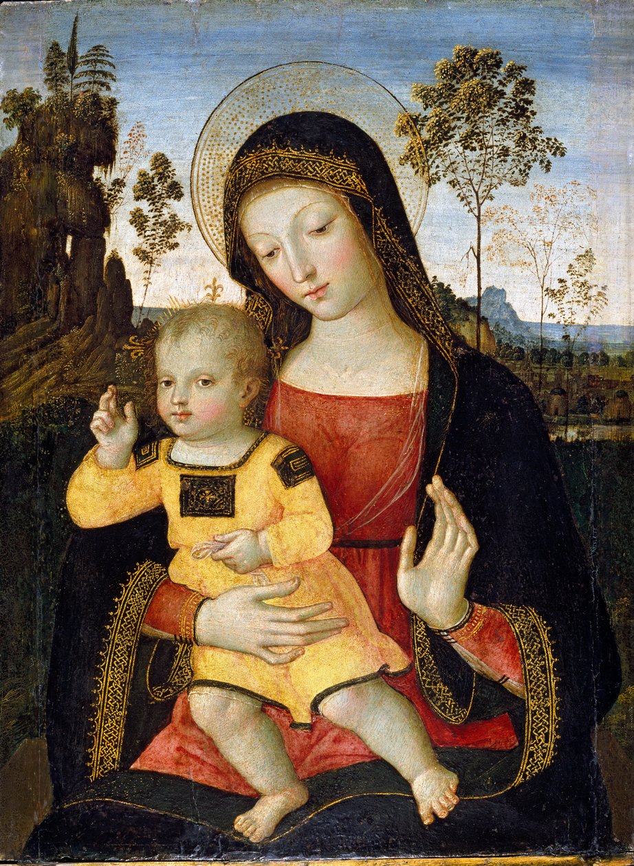 Jomfruen og barnet, 1470-1490-tallet av Bernardino Pinturicchio