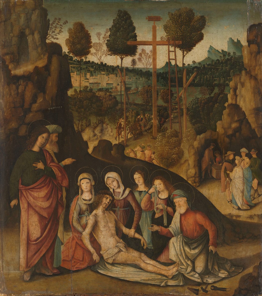 Kristi klagesang av Bernardino Zaganelli di Bosio (attributed to)