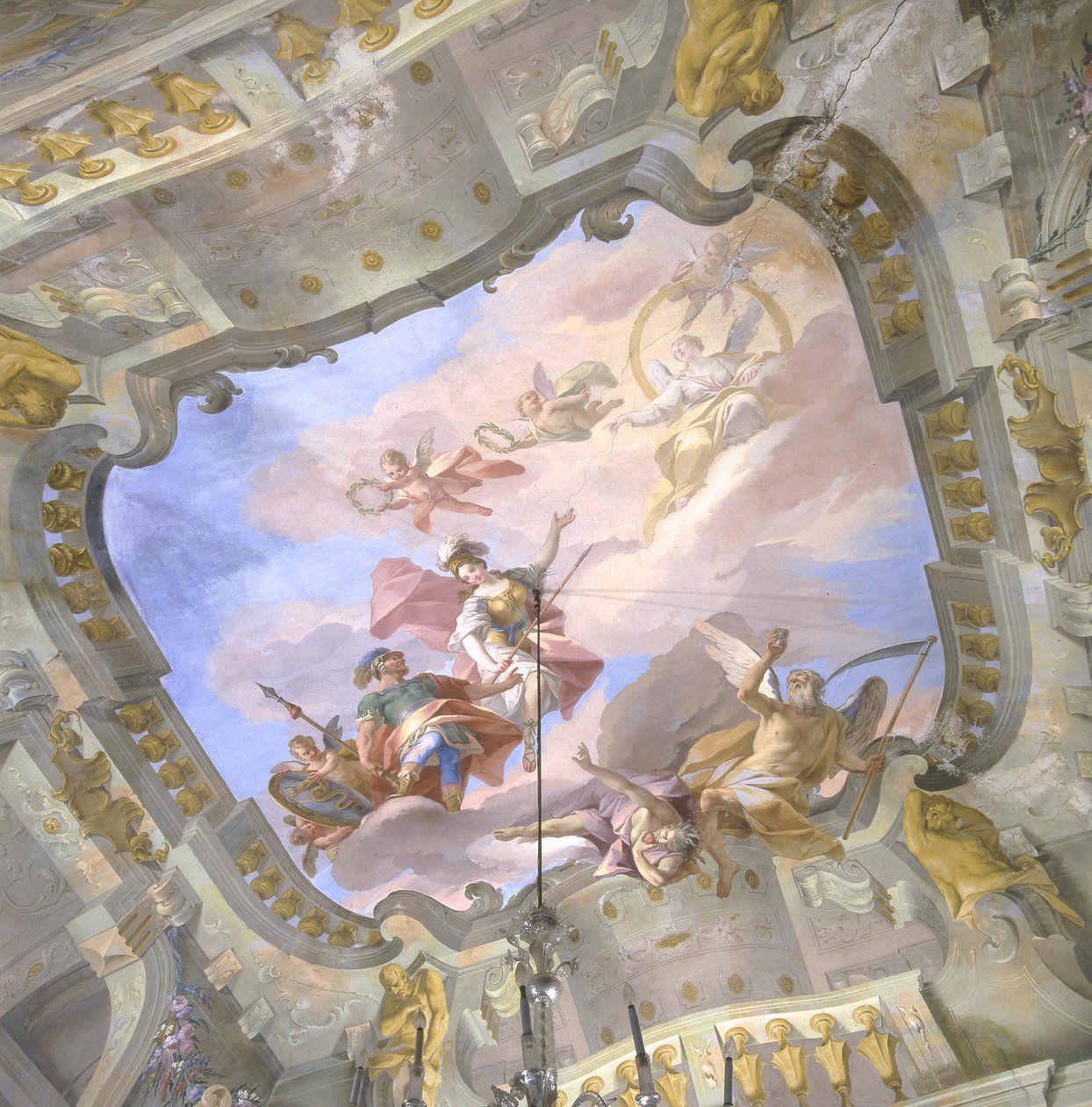 Allegori om tiden, ca. 1760 av Bernardino and Galliari Galliari