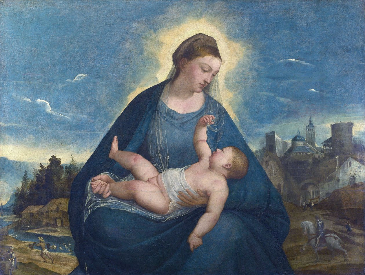 Madonnaen og barnet av Bernardino da Asola