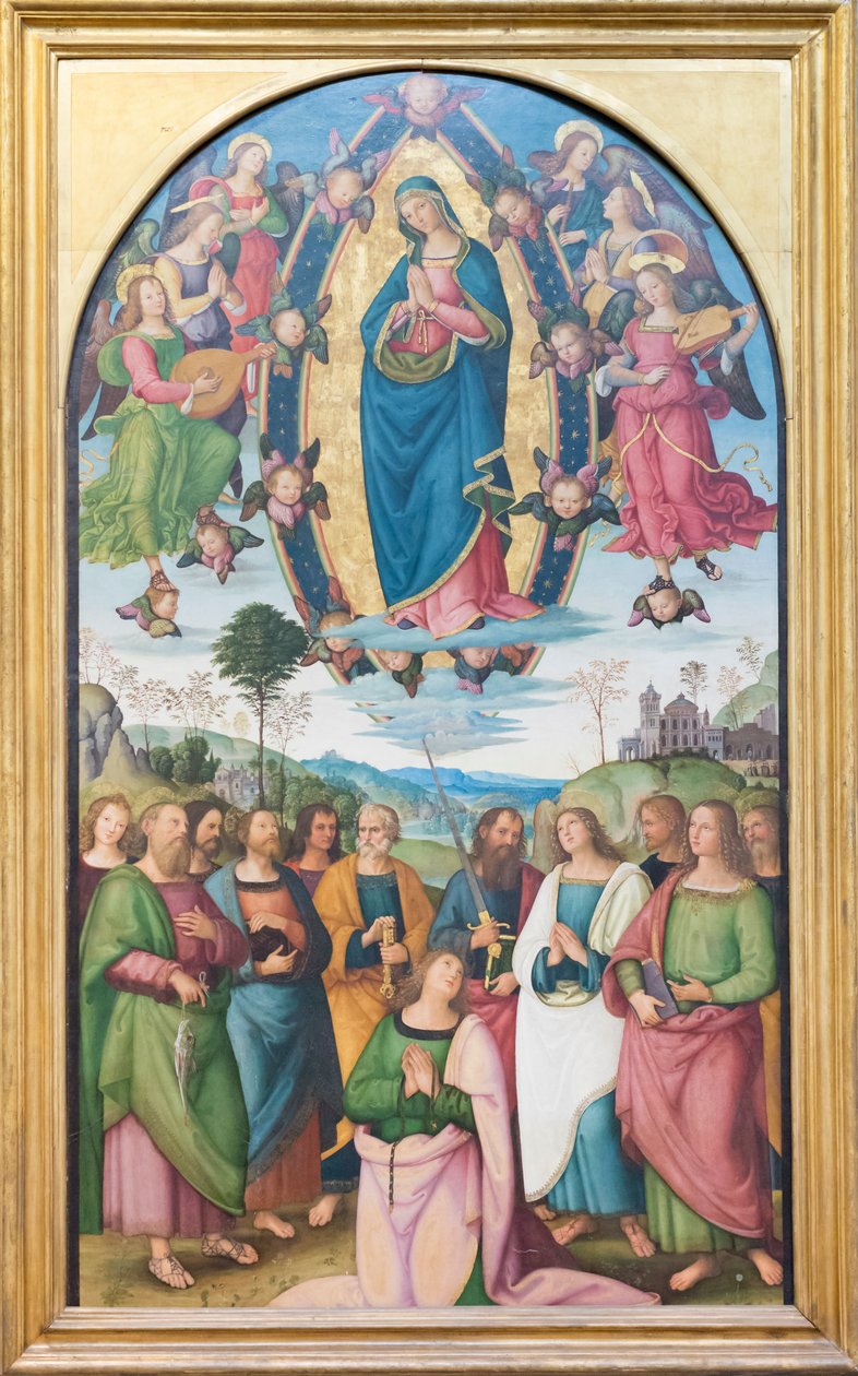 Jomfru Marias antagelse av Bernardino di Betto (& studio) Pinturicchio