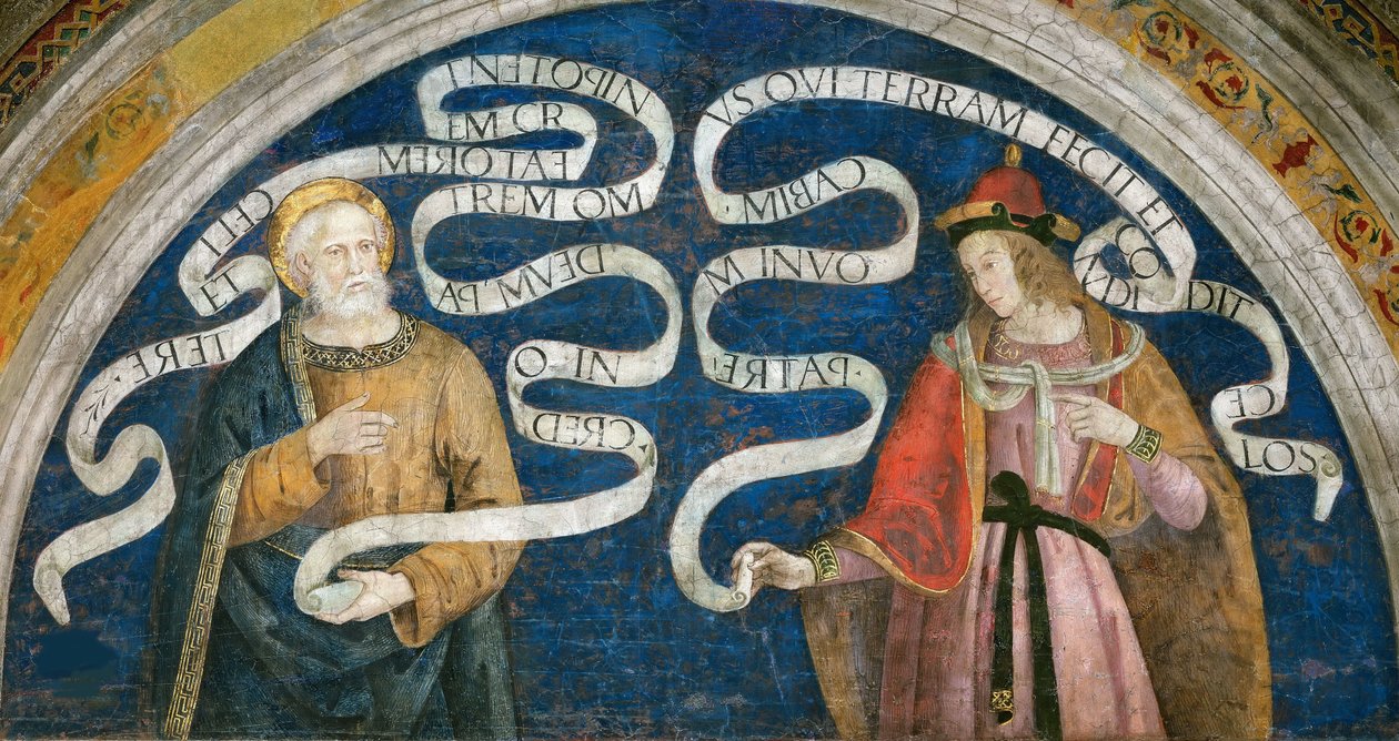 Apostelen Peter og profeten Jeremiah - Apostelen Peter og profeten Jeremia, av Pinturicchio, Bernardino, Workshop of (1454-1513). Fersk av Bernardino di Betto (workshop of) Pinturicchio