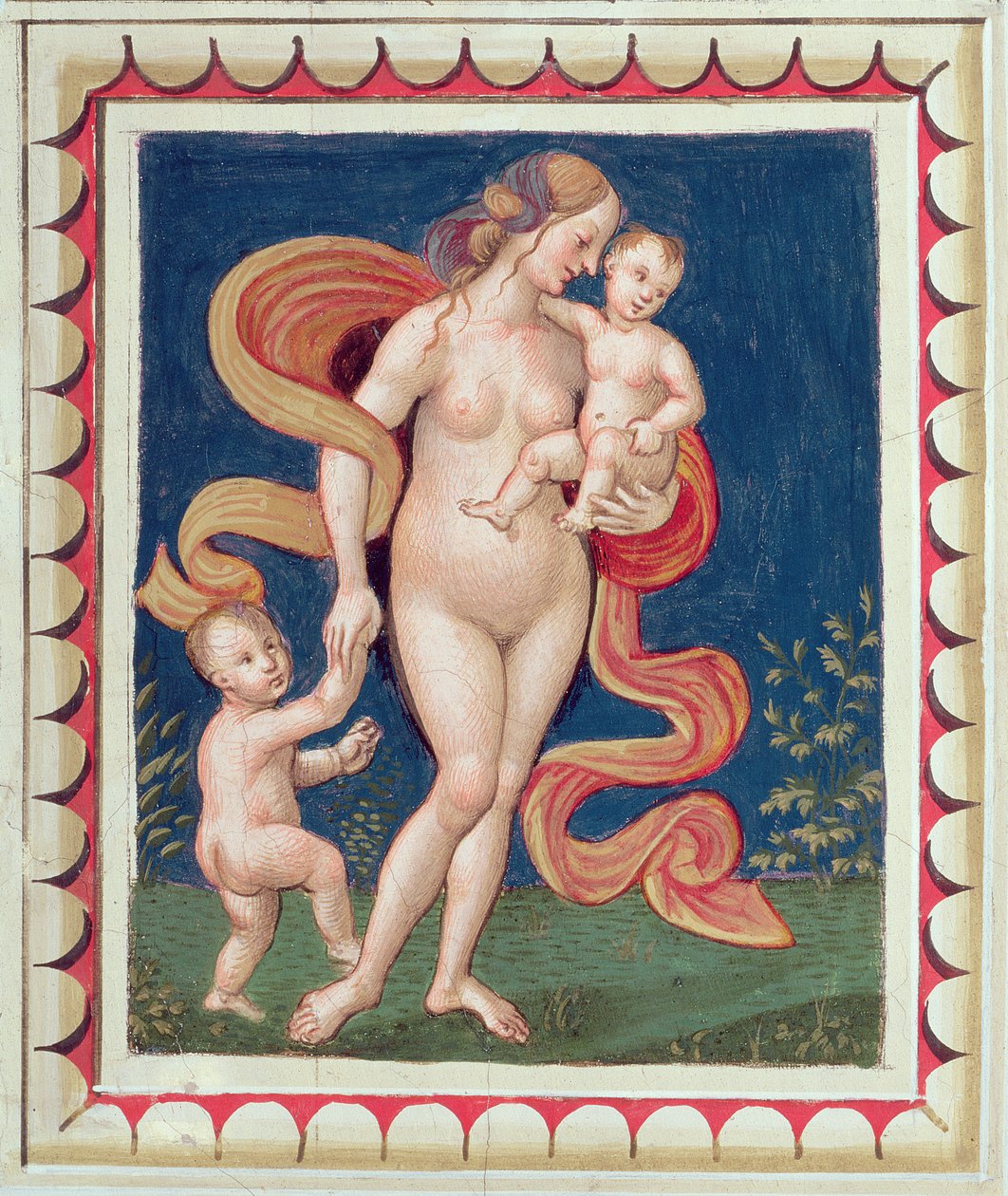 Allegory of Charity, detalj fra taket av Bernardino di Betto Pinturicchio