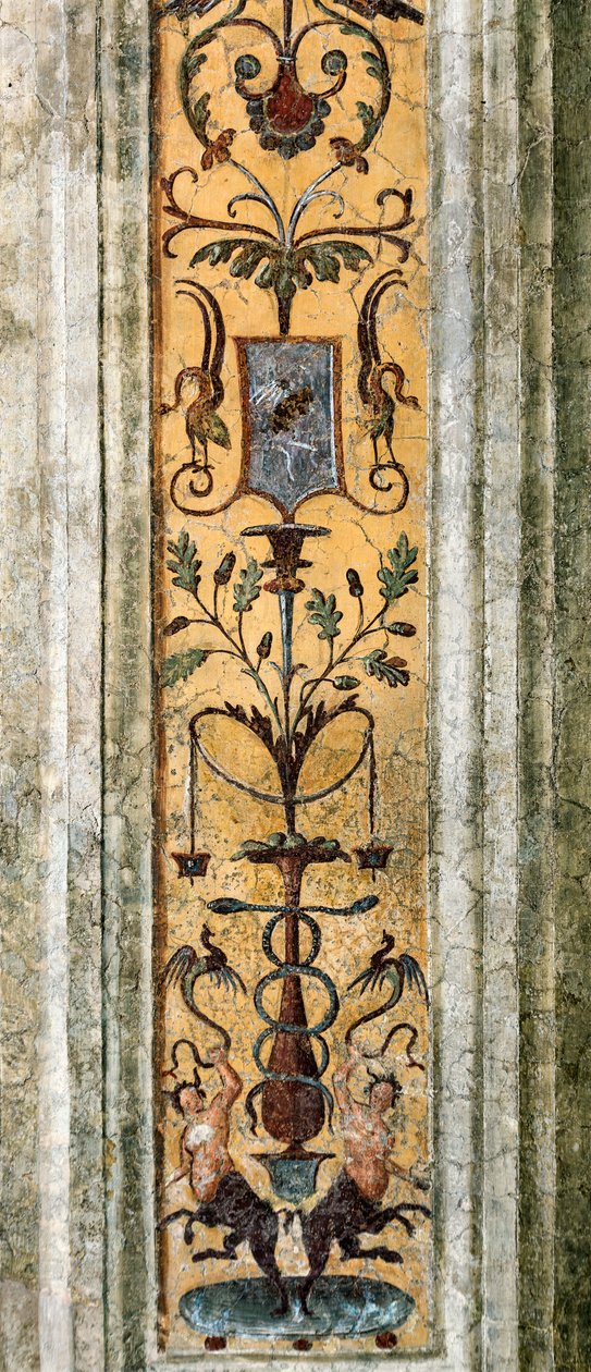 Detalj av pilaster med groteske figurer (maleri av Bernardino di Betto Pinturicchio