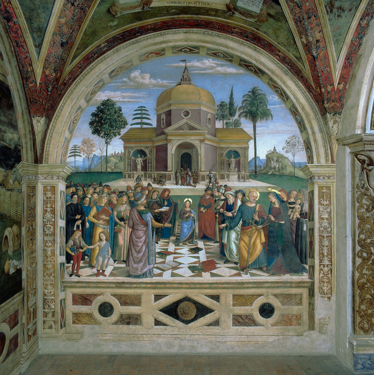 Diskusjon i tempelet (fresko) av Bernardino di Betto Pinturicchio