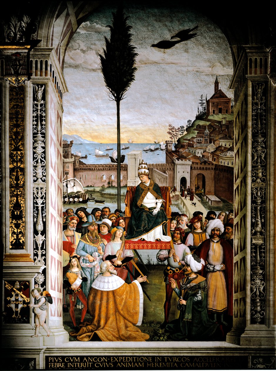Livet til pave Pio (Pius) II (Enea Silvio Piccolomini av Bernardino di Betto Pinturicchio