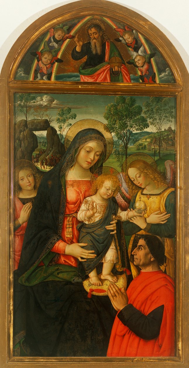 Our Lady of Peace av Bernardino Pinturicchio (cirka 1452-1513), olje på panel av Bernardino di Betto Pinturicchio