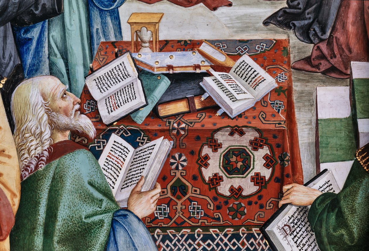 Piccolomini-biblioteket, sørvestveggen: “ Pius II presiderer over Diet of Mantua, 1. juni av Bernardino di Betto Pinturicchio