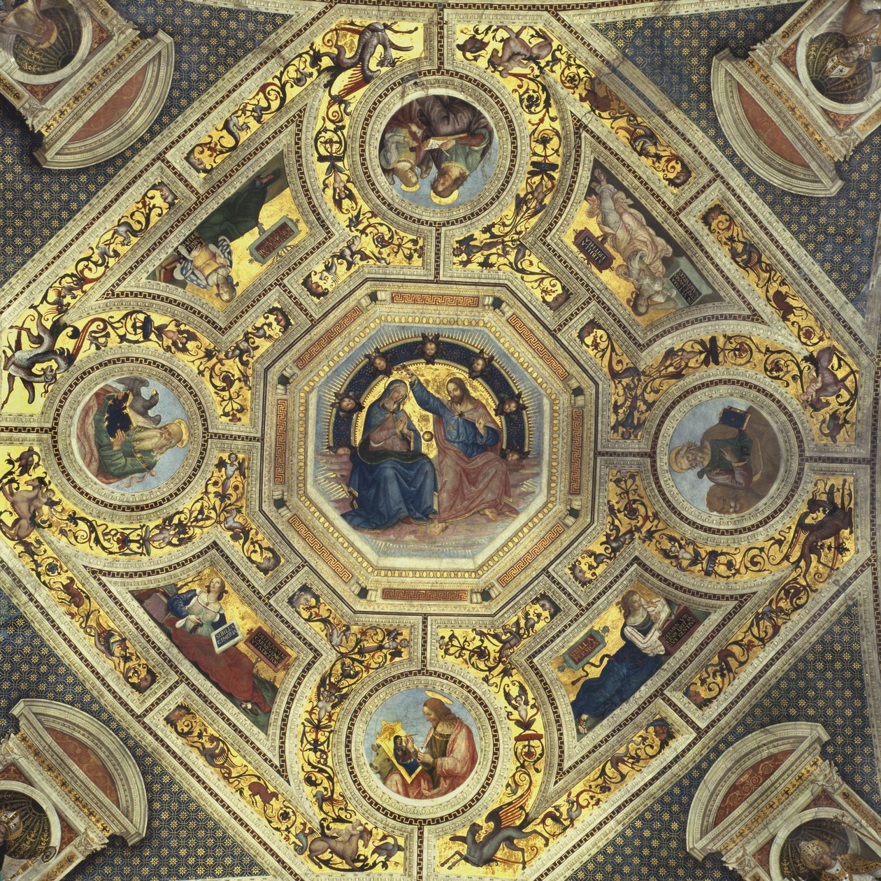 Vault of the Presbytery, Santa Maria del Popolo, Roma, ca. 1484-92 av Bernardino di Betto Pinturicchio