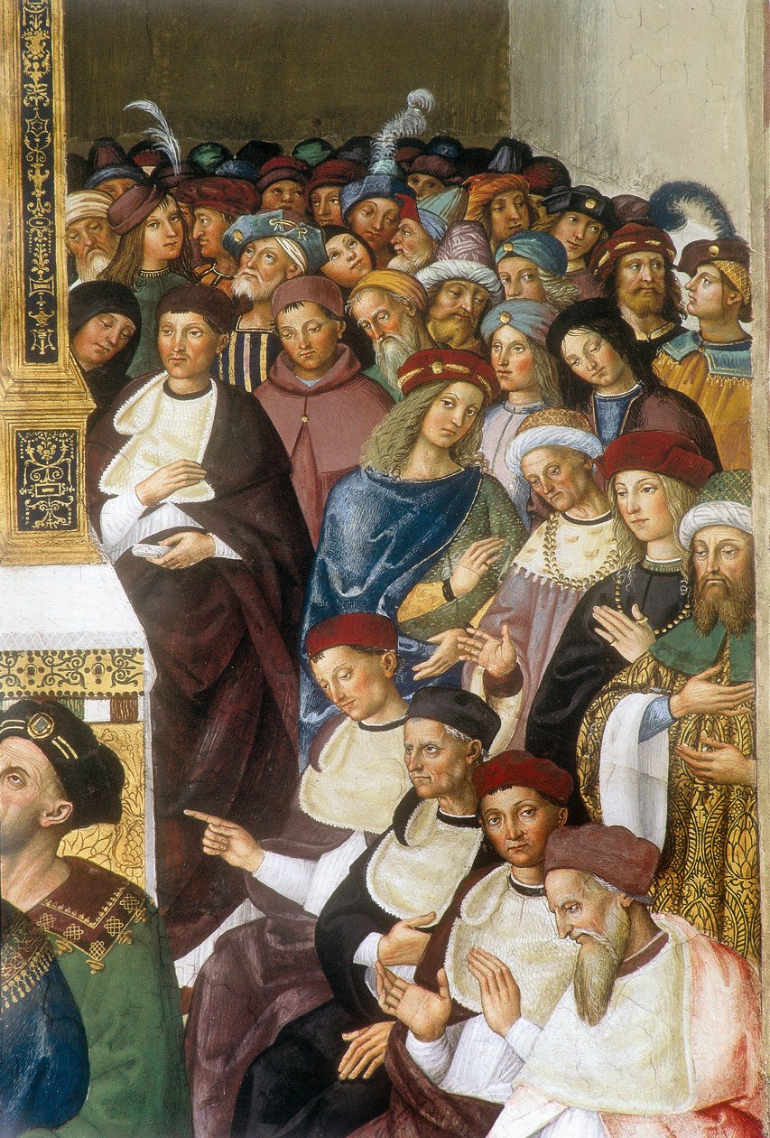 Vie du pape Pio (Pie) II (Enea Silvio Piccolomini av Bernardino di Betto Pinturicchio