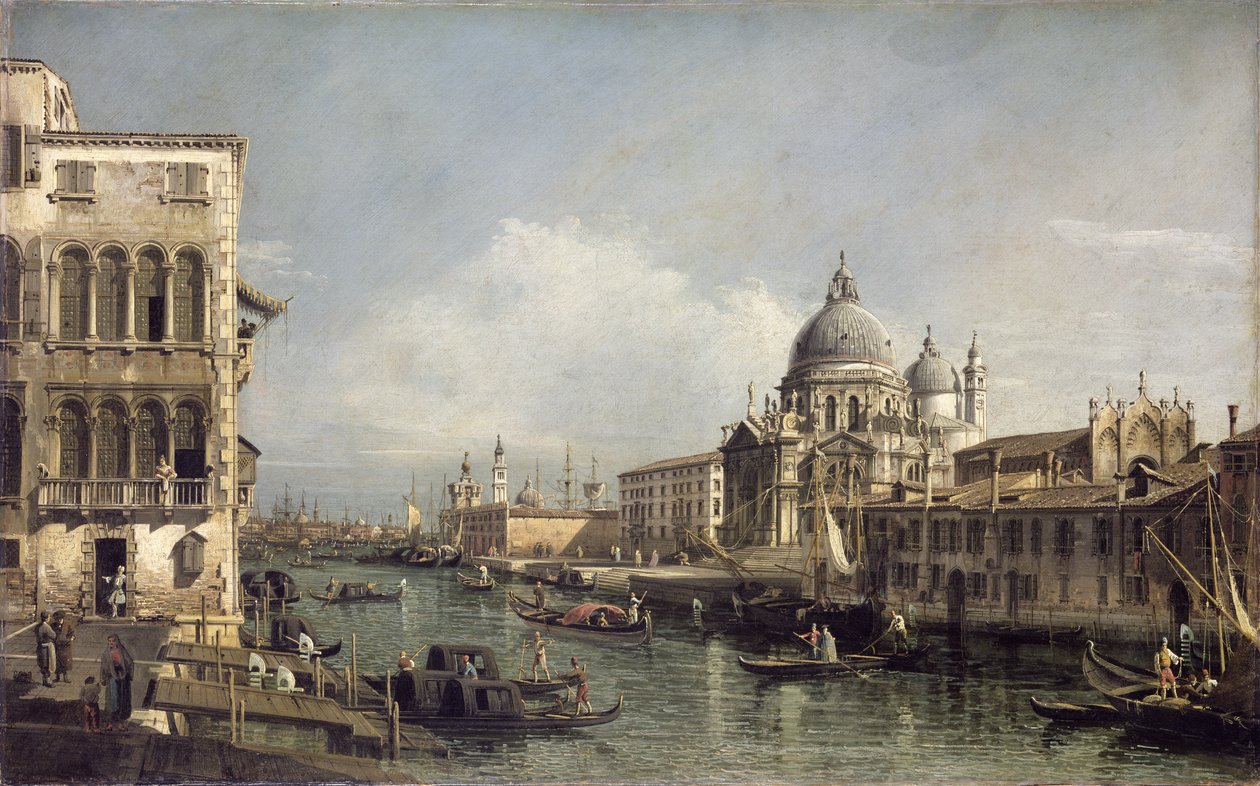 Inngang til Canal Grande, Venezia av Bernardo Bellotto