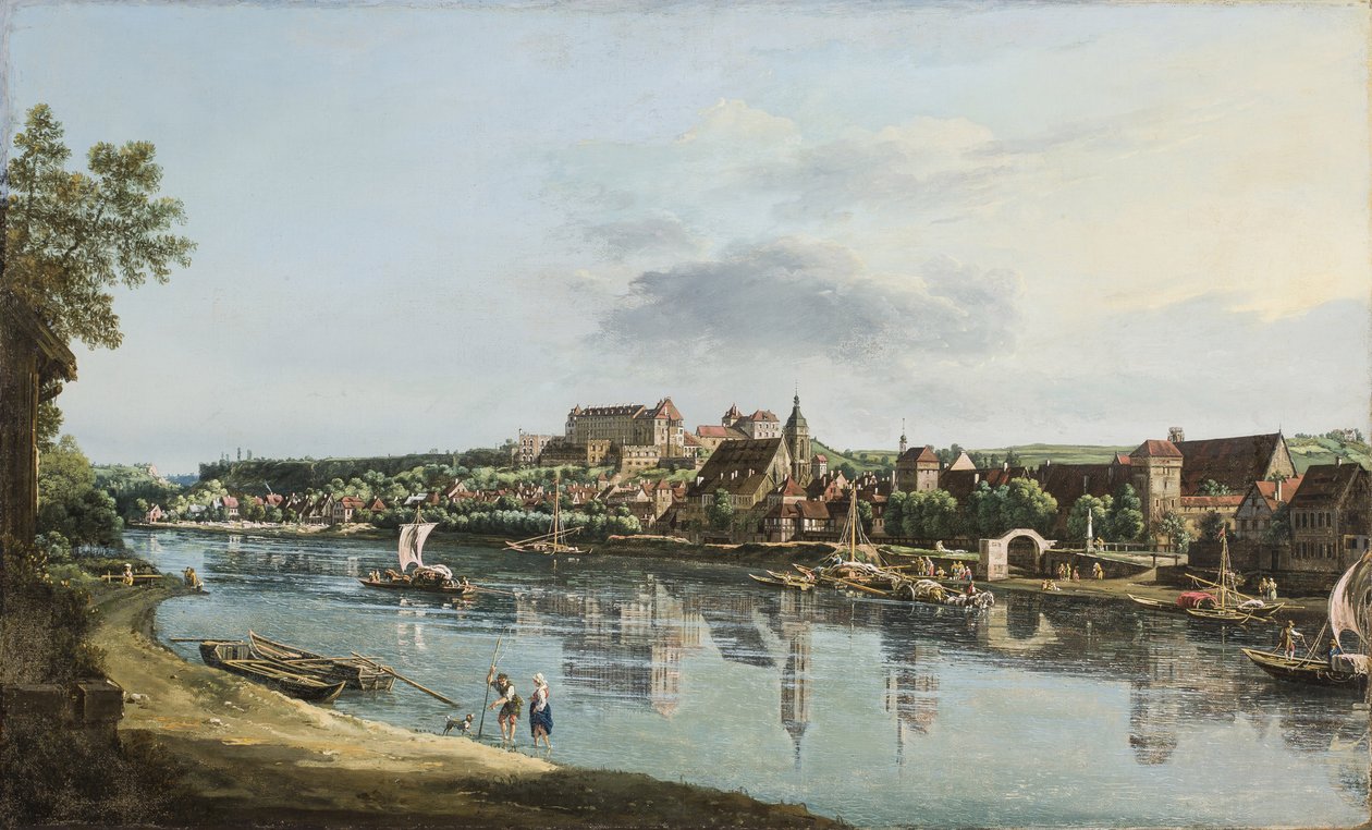 Pirna på Elba, ca. 1756 av Bernardo Bellotto