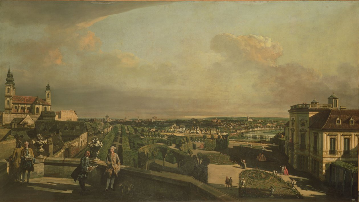 Kaunitz-palasset og hagen, Wien, 175960 av Bernardo Bellotto