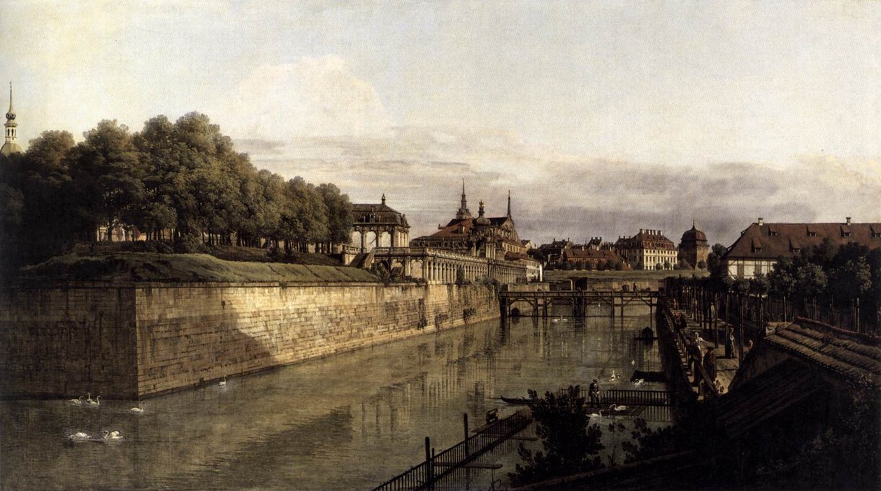 Moingeren til Zwinger i Dresden av Bernardo Bellotto