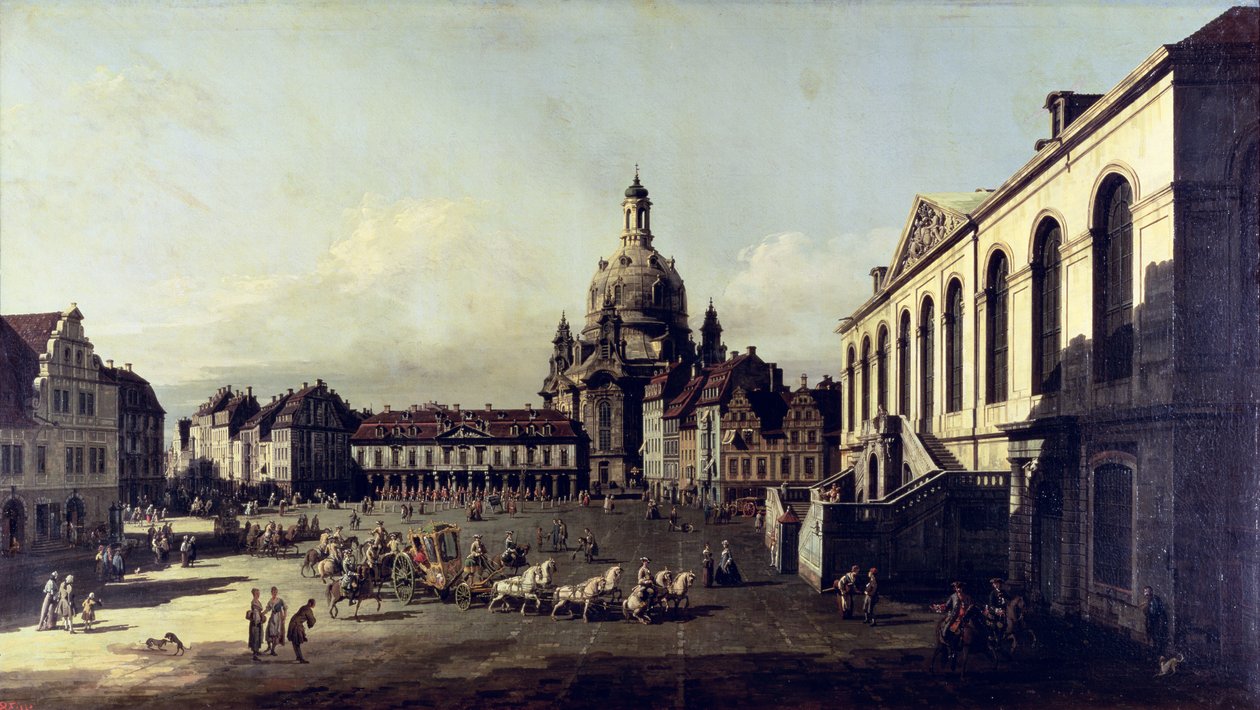 Neuer Marktplatz i Dresden, 1747 av Bernardo Bellotto