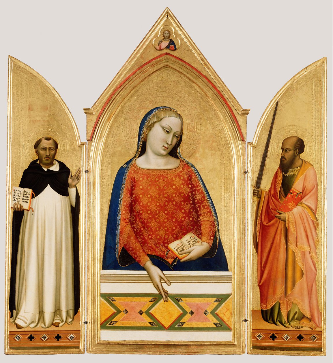 Jomfru Maria med Saint Thomas Aquinas og Saint Paul av Bernardo Daddi