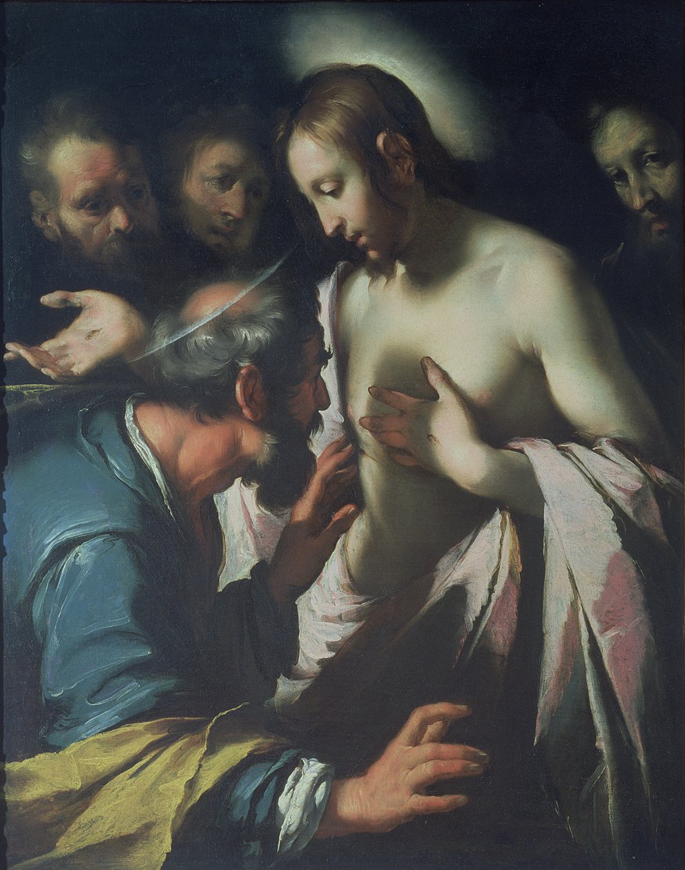 The Incredulity of St. Thomas av Bernardo Strozzi