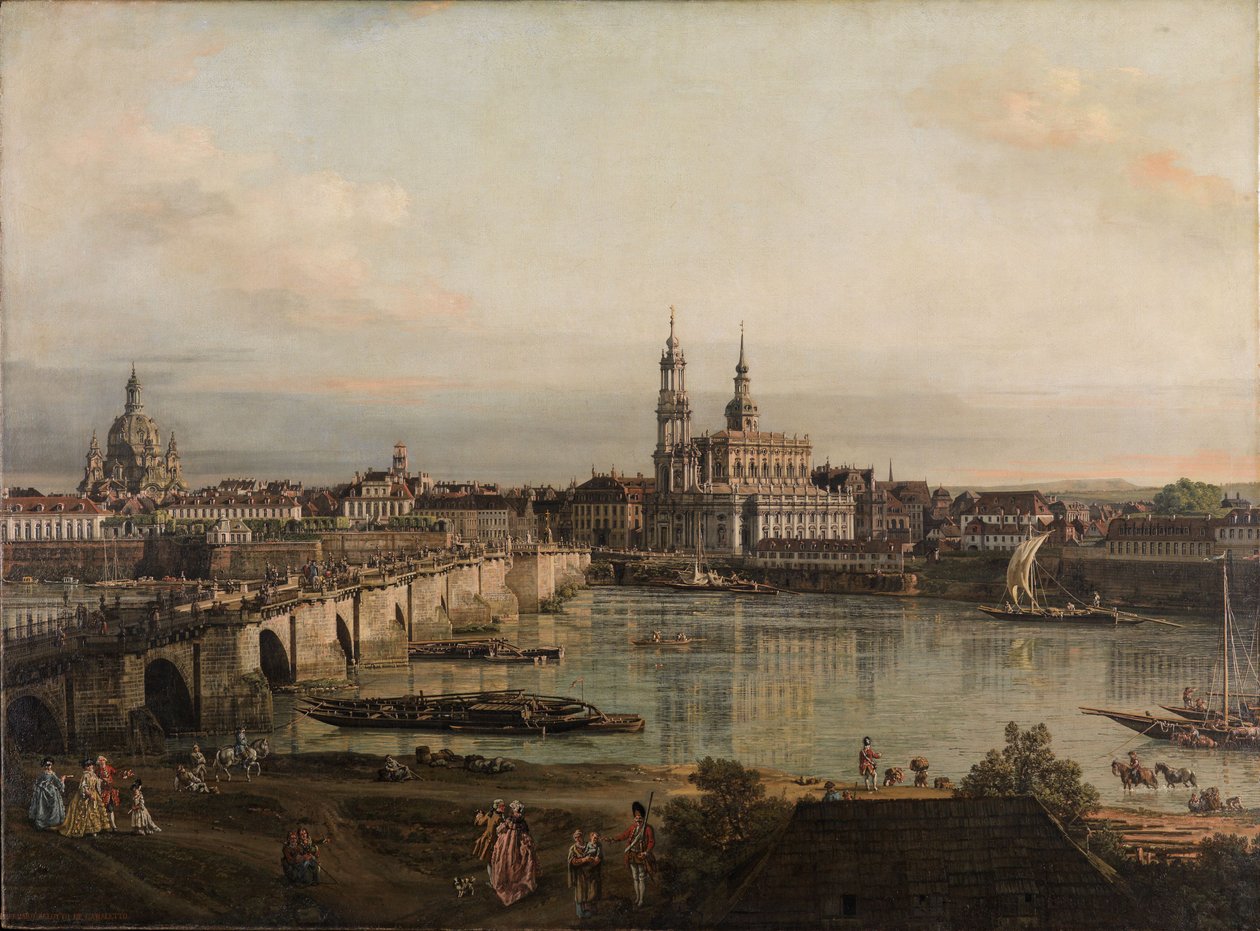 Utsikt over Dresden av Bernardo Bellotto